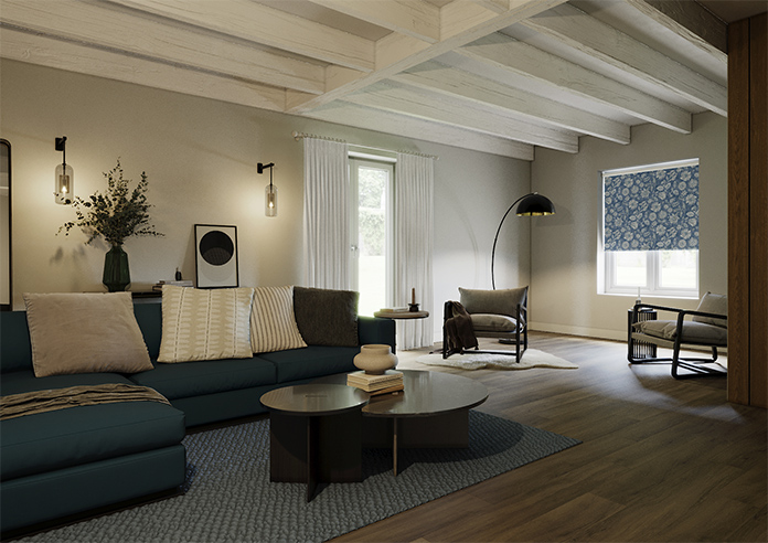 Library, Indian Blue - Roller Blind - Image 7